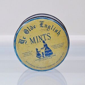 Ye Olde English Mints Tin Devonshire Cream Mint Company Philadelphia PA Vintage